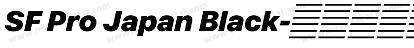 SF Pro Japan Black字体转换
